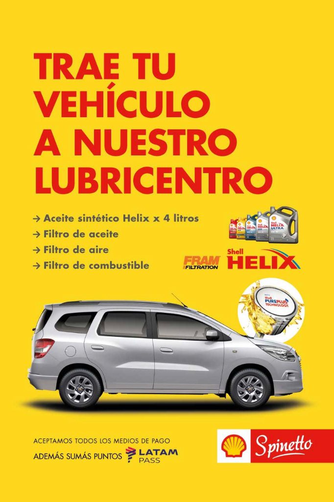 afiche lubricentro Shell Helix